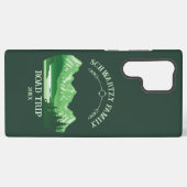 ヴィンテージマウンテンサンセットアウトドアレイクリトリートグリーン SAMSUNG GALAXYケース (裏面横)