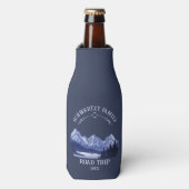 ヴィンテージマウンテンサンセットアウトドアレイクリトリートブルー ボトルクーラー (ボトル正面)