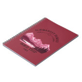 ヴィンテージマウンテンサンセットアウトドアレイクリトリートレッド ノートブック (左側)