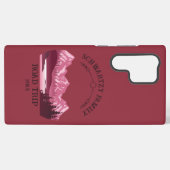 ヴィンテージマウンテンサンセットアウトドアレイクリトリートレッド SAMSUNG GALAXYケース (裏面横)