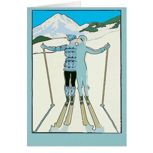 ヴィンテージマウンテンスキーカップル (正面)