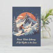 ヴィンテージマウンテンスキーサンセットフレンズ集まり 招待状 (スタンド正面)