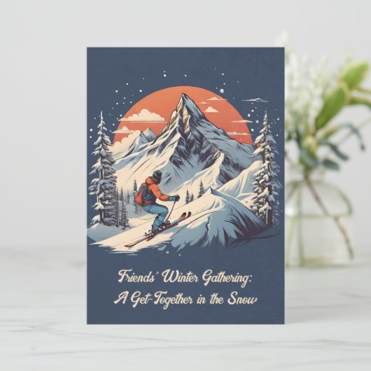 ヴィンテージマウンテンスキーサンセットフレンズ集まり 招待状 (スタンド正面)