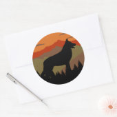 ヴィンテージマウンテンズカントリードイツ羊飼いGSD ラウンドシール (封筒)