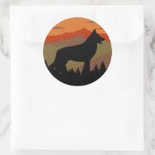 ヴィンテージマウンテンズカントリードイツ羊飼いGSD ラウンドシール (バッグ)