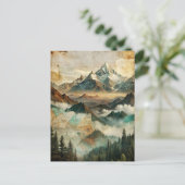 ヴィンテージマウンテンズパインフォレスト自然アドベンチャー ポストカード (スタンド正面)