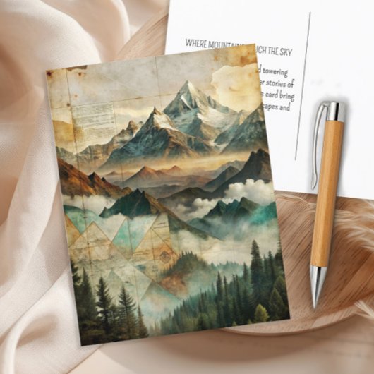 ヴィンテージマウンテンズパインフォレスト自然アドベンチャー ポストカード