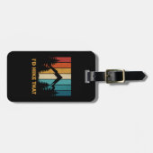 ヴィンテージマウンテンハイキングあの冒険をハイキング ラゲッジタグ (正面横)