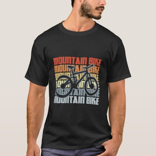 ヴィンテージマウンテンバイク愛好家マウンテンバイク Tシャツ (正面)