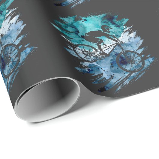 ヴィンテージマウンテンバイク自然ダウンヒルサイクリング ラッピングペーパー (ロールコーナー)