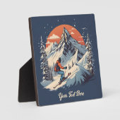 ヴィンテージマウンテンパインスキーオレンジサンセット フォトプラーク (正面)