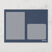 ヴィンテージマウンテンパインスキーオレンジサンセット ポストカード (裏面)