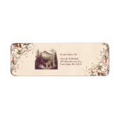 ヴィンテージマウンテンフォレストエバーグリーン結婚ツリー ラベル (正面)