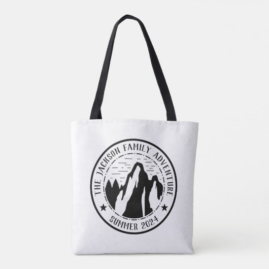 ヴィンテージマウンテンロゴファミリー懇親会キャンピングトリップ トートバッグ (裏面)