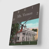 ヴィンテージマウントバーノンカスタムホテル スクエア壁時計 (傾斜)