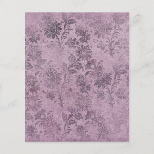 ヴィンテージマウヴフールズゴシック結婚式招待状 チラシ (裏面)