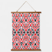 ヴィンテージマオリニュージーランドトライバルアートパターン 吊り下げ型タペストリー (正面)