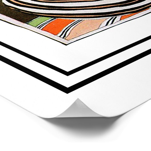 ヴィンテージマガジンイラストレーションアンチサグラゲッツ ポスター (角)