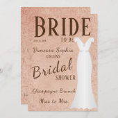ヴィンテージマガジンカバーブライダルシャワー 招待状 (正面/裏面)