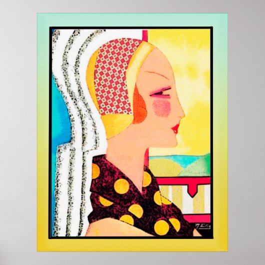 ヴィンテージマガジンカバーレディ(アールデコ) ポスター (正面)