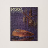 ヴィンテージマガジンカバー未来都市車 ジグソーパズル (縦)