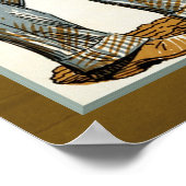 ヴィンテージマガジンカバー農家及び犬 ポスター (角)