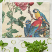 ヴィンテージマクズとバラ キッチンタオル (折り畳み)