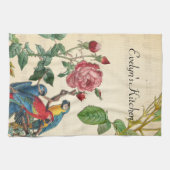 ヴィンテージマクズとバラ キッチンタオル (横)