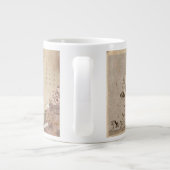 ヴィンテージマグとウルドアラビア語ペルシャ語文字 ジャンボコーヒーマグカップ (裏面)