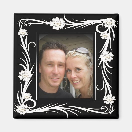 ヴィンテージマグネットヴィンテージフローラ写真の追加 マグネット (正面)