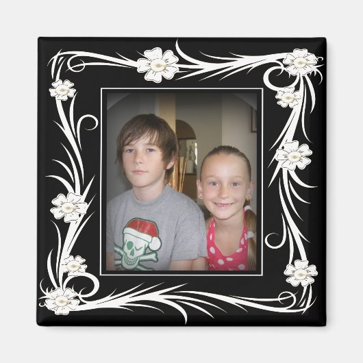 ヴィンテージマグネットヴィンテージフローラ写真の追加 マグネット (正面)