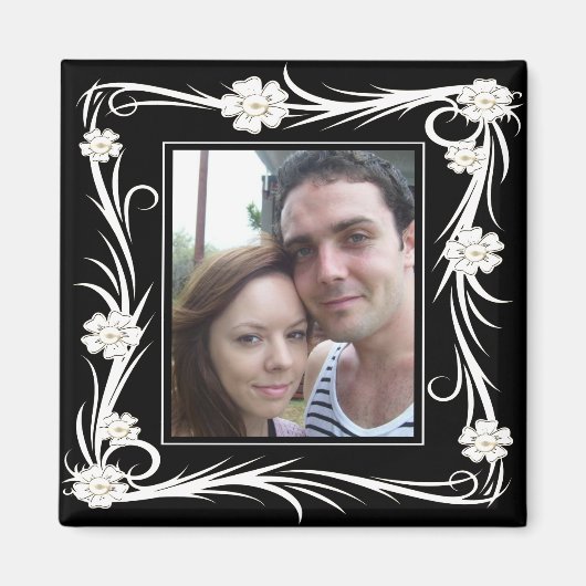 ヴィンテージマグネットヴィンテージフローラ写真の追加 マグネット (正面)