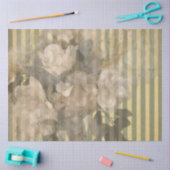 ヴィンテージマグノリアの花束をデカストライプップページ 薄葉紙 (クラフト)