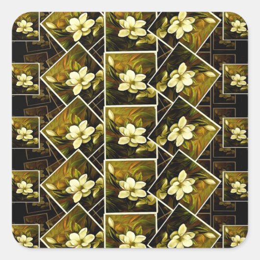 ヴィンテージマグノリアグランディフローラフレーム再混合 スクエアシール (正面)