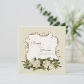 ヴィンテージマグノリアスワーズダマスクウェディング招待状 招待状 (スタンド正面)