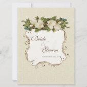 ヴィンテージマグノリアスワーズダマスクウェディング招待状 招待状 (正面)