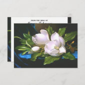 ヴィンテージマグノリアパーソナライズされた空白のテカード 招待状 (正面/裏面)