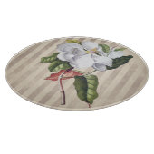 ヴィンテージマグノリアフラワーオンストライプズ カッティングボード (角)