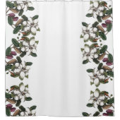 ヴィンテージマグノリアフラワーブラッツシャワーカーテン シャワーカーテン (正面)