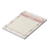 ヴィンテージマグノリアフローラエフェメラパターン ノートパッド (回転)