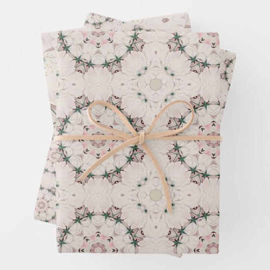 ヴィンテージマグノリアフローラエフェメラパターン ラッピングペーパーシート (インサイチュ)