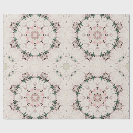 ヴィンテージマグノリアフローラエフェメラパターン ラッピングペーパー (フラット)