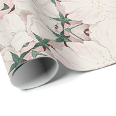 ヴィンテージマグノリアフローラエフェメラパターン ラッピングペーパー (ロールコーナー)