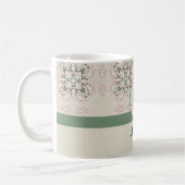 ヴィンテージマグノリアブロッサムエフェメラパターン コーヒーマグカップ (左)