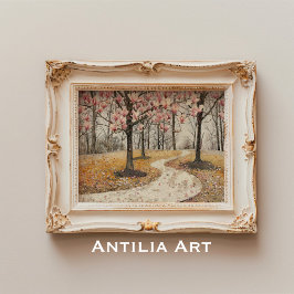 ヴィンテージマグノリアブロッサムズモザイク植物公園 ポスター