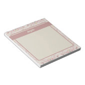 ヴィンテージマグノリアベージュエフエメラパターン ノートパッド (アングル)