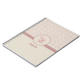 ヴィンテージマグノリアベージュエフエメラパターン ノートブック (左側)