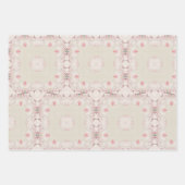 ヴィンテージマグノリアベージュエフエメラパターン ラッピングペーパーシート (正面2)