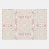 ヴィンテージマグノリアベージュエフエメラパターン ラッピングペーパーシート (正面)