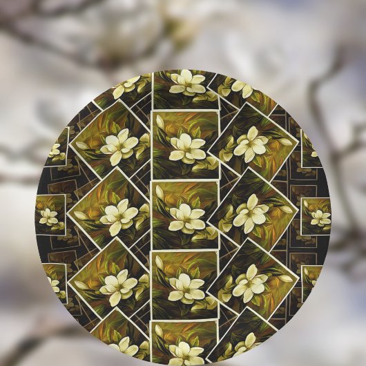 ヴィンテージマグノリアボタニカルフレーム絵を描ズマッシュアップ ペーパープレート